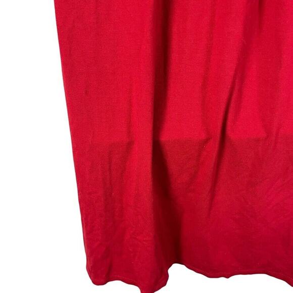 J Jill Wearever Womens Red Pleated Stretch Knit 3/4 Sleeve Above Length Dress M - Picture 13 of 16